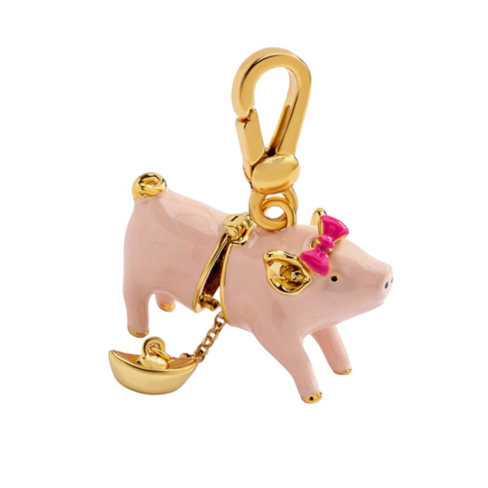 JUICY GRAPE Enamel Pink Pig Locket Charm Pendant